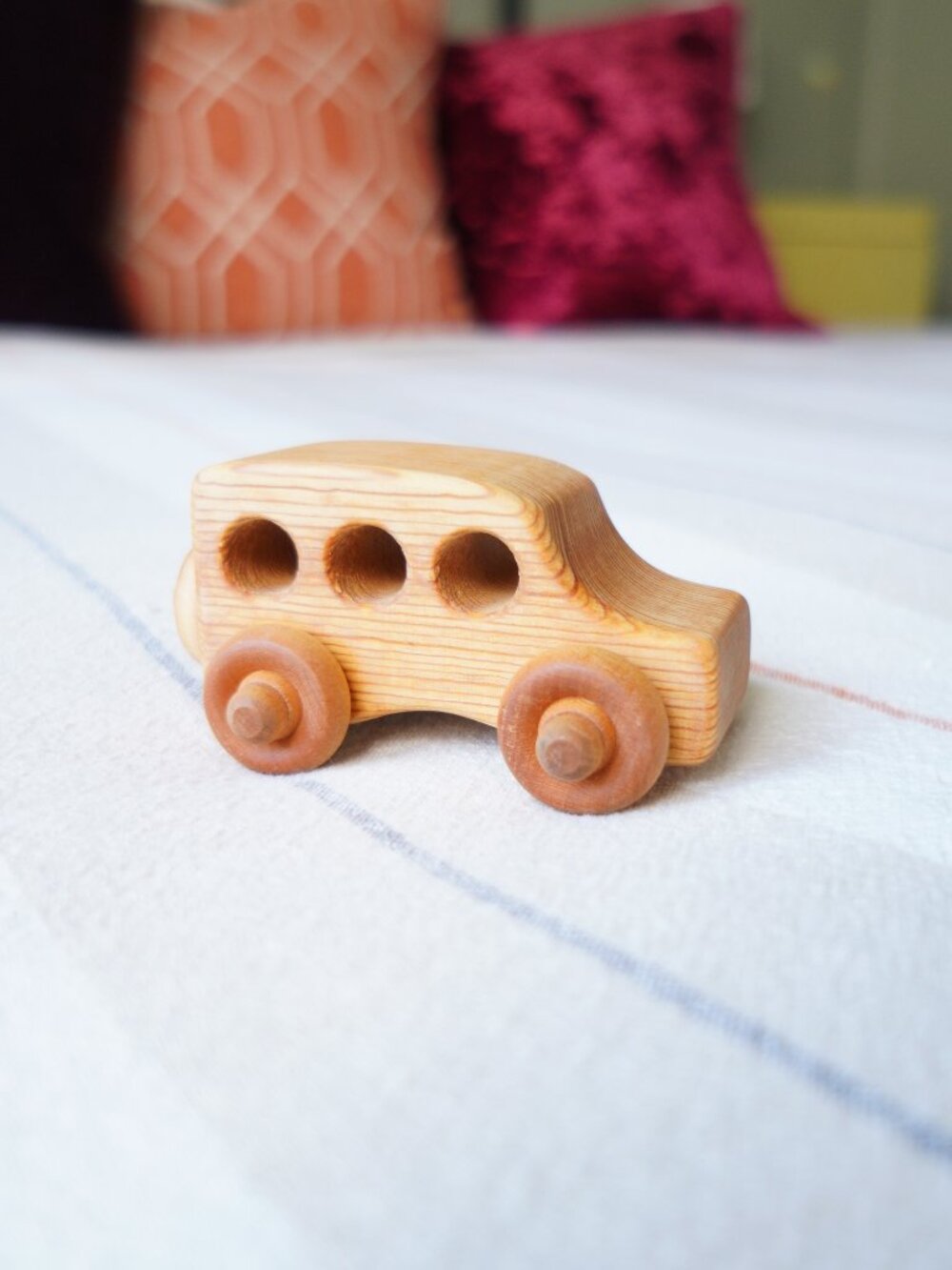 waldorf inspired wooden car toy